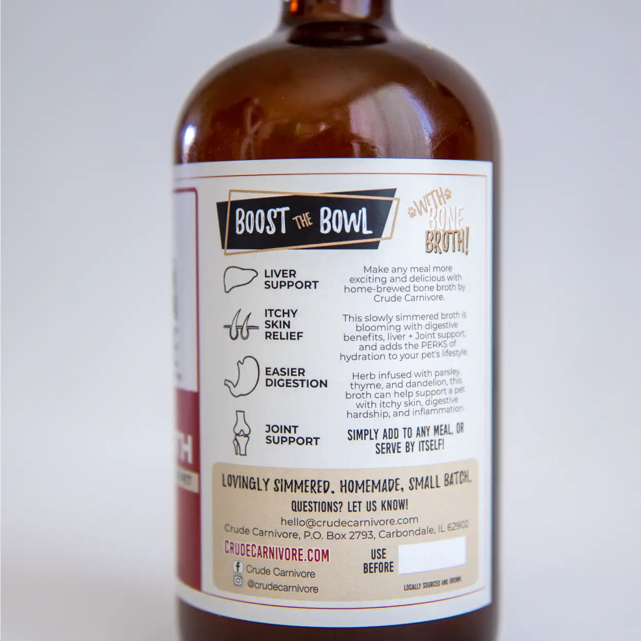Crude Carnivore Bone Broth- Beef